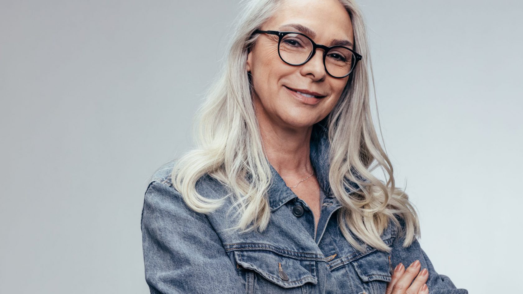 Beautiful senior woman in casuals